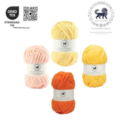 NESTNHAVEN , Plush & Cuddly Sets 2.0 , Chenille Yarn Supersoft Hand Knitting Wool Ball, set of 4 , 400 grams (1 Ball/100 Gram Each) Suitable for Craft, Babywear, Toys , Baby Blankets , 5 Bulky, Shades - NNHS 2.0 (Set 26 baby Pink , lilac , hot pink…