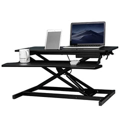 SYGA Height Adjustable Standing Table Computer Lifting Laptop Desk Converter Desk Lifting Legs 80 X 40 X 15 CM (Wood)