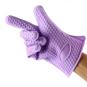 SYGA Microwave Silicone Heat Resistant Grilling BBQ Insulated Gloves for Cooking, Baking, Smoking & Potholder(1 Pair)
