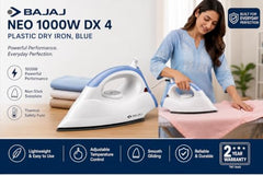 Bajaj Neo 1000W DX 4 Plastic Dry Iron, Blue