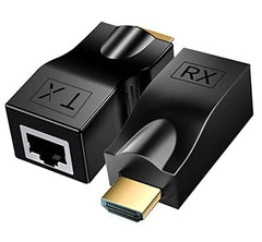Znoogrn 4K HDMI to RJ45 Extender, HDMI Extender Over Ethernet Cat 6/7/ 8 Cable, Hdmi Repeater to RJ45 Network Converter for HDTV STB DVD PS4, Support Audio Video 1080P UP to 98FT/30m