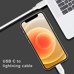 Czartech [1.2 Mt USB-C 20W Fast Charging cable Compatible with i-Phone,14,13, 12,11, X, 8, 7, 6, 5, i-Pad iPad Air and More [Nylon Braided,Black - Pack of 2]