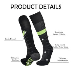 MOMISY Soccer Football Athletic Sports knee High Cotton Blend Socks for Men & Women | Odour Free, Superior Grip-Pack of 1 (Stripe Black)