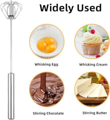 Hand Blender – 9 Inch Stainless Steel Automatic Hand Blender for Kitchen | Lassi & Butter Milk Maker | Egg Beater & Mixer for Juices, Shakes, Coffee Froth, Everyday Cooking (Silver)