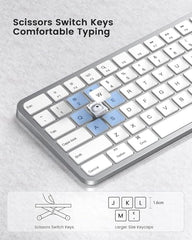 ProtoArc Backlit Bluetooth Keyboard Mouse for Mac, KM100-A Ultra Slim Wireless Keyboard Mouse for Mac, Rechargeable, Multi-Device for MacBook Pro, MacBook Air, iMac, iPhone, iPad, Space Gray