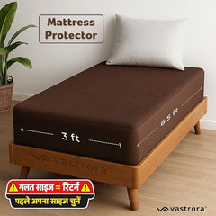 Vastrora 100% Waterproof Mattress Protector Queen Size 5x6 Ft | 60x72 in | Pee & Urine Proof Mattress Cover | Elastic All-Around | Terry Cotton Fitted Bed Cover | Noiseless, Breathable Bed Protector