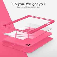 ProElite Case for iPad Air 11 Inch M4/M3/M2 2026/2025/2024, iPad Air 10.9 inch 5th/4th Gen & iPad Pro 11 inch 4th/3rd Gen 2022 case Cover, Transparent Smart Flip Cover with Pencil Holder, Lavender