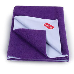 LuvLap Instadry Waterproof Baby Dry Sheet, Small Size 50x70 cm, Extra Absorbent Quick Dry Sheet for New Born,Toddler, Anti-Piling Fleece for Baby, Bed Protector, Pack of 2, Maroon & Navy Blue