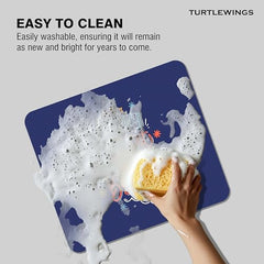TURTLEWINGS | Mousepad | Inspirational Quote Mousepad – 22x18 cm, 3mm Thick | Abstract Design Non-Slip Rubber Base | Office, Study & Gaming Use | Premium Smooth Surface 3