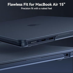 EooCoo Case for MacBook Air 15 inch M5 M4 M3 M2 2026-2023, Sparkly Clear