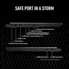 ASUS TUF A16,AMD Ryzen 9 8940HX, Gaming Laptop(RTX 5070-8GB/115W TGP/16GB/1TB /2.5K QHD+/16"/165Hz/90WHrs/Windows 11/M365 Basic (1Year)*/Office Home 2024/Jaeger Gray/2.2 Kg) FA608PP-QT014WS