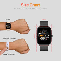 Fire-Boltt Ninja Call Pro Max Ultra Bluetooth Calling Smart Watch, 2.01" HD Display, 120+ Sports Modes, Health Suite, AI Voice Assistance, SpO2 Smartwatch for Men & Women - Black Link