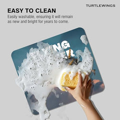 TURTLEWINGS | Mousepad | Inspirational Quote Mousepad – 22x18 cm, 3mm Thick | Abstract Design Non-Slip Rubber Base | Office, Study & Gaming Use | Premium Smooth Surface 3
