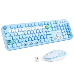 MOFII Wireless Keyboard and Mouse Combo, Full Size, 2.4GHz, Windows, Purple