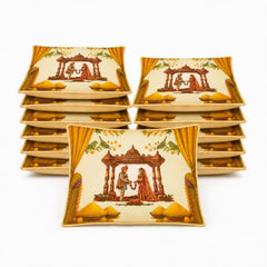 Choego New Season Wedding Print Saree Cover Pack of 12 | Zip closure, Doli Print Reusable storage bags, Ideal for bridal designer sarees, Wardrobe organizer, One side transparent