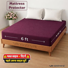 Vastrora 100% Waterproof Mattress Protector Queen Size 5x6 Ft | 60x72 in | Pee & Urine Proof Mattress Cover | Elastic All-Around | Terry Cotton Fitted Bed Cover | Noiseless, Breathable Bed Protector
