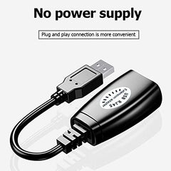 USB Extender Over RJ45 Cat 6/6e/5/5e Adapter, RJ45 Ethernet Splitter to USB Extension UP to 50m/164ft, Compatible with Computers, Mobile Phones, Mice, Keyboards, U Disks, Printers, Cameras
