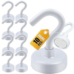 DIYMAG Magnetic Hooks 15pcs 30lbs Cruise Essentials 2026 Magnet Hook | Neodymium Heavy Duty Strong Magnets Hanging Ship Cabins Refrigerator Fridge Classroom Beach Vacation Kitchen Grills Home Tool