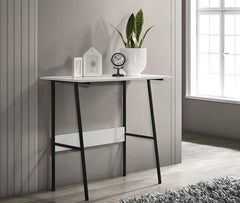 DeckUp Eden Home Engineered Wood Study Table and Office Desk (White, Matte Finish)