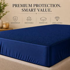HOMEKART Premium Cotton 220TC 78 x 72 x 8 King Size Double Bed Mattress Cover Protector with Zip/Chain|Provides All Around Protection - 1 pc Multicolor (Grey, 78 x 72 x 8)