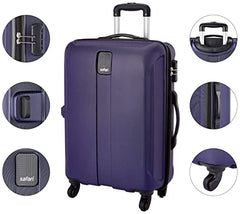 Safari Cabin Thorium Neo 8 Wheels Set of 2 (+ Medium) Trolley Bags, Hard Case Polycarbonate, 360º Spinner Wheeling Luggage for Men & Women, Travel Bag Suitcase, Dusk Green