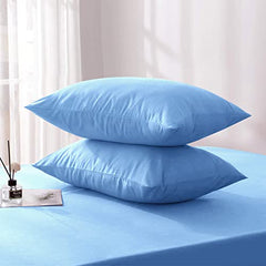 safhome Soft Pillow Covers 20 x 32 Inches - 100% Egyptian Cotton 400 Thread Count Set of 2 Pillow Cover Set Envelope Closure Hotel Quality Pillowcase - Aqua Blue