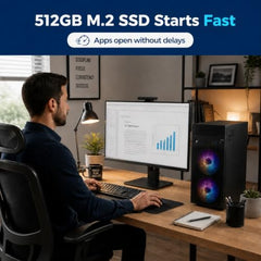 Core i7 Desktop Computer PC | Core i7-4770 3.40Ghz| 16GB RAM | 512GB SSD | 5G WiFi & Bluetooth | HDMI, VGA, Ethernet | USB 3.0 | Windows 11 Pro & Office 24 Installed | 2 Year On-Site Warranty