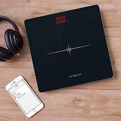 BMI Smart Digital Weighing Scale for Body Weight, Rechargeable Bathroom Scale With Body Fat Measurement - Gripit Advanced Smart Scale (Grayish Green)