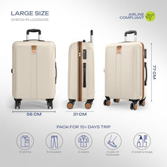 Safari Thorium Royale 8 Wheels Spinner Set of 3 Trolley Bags Hard Case Polycarbonate Luggage,TSA Lock,Wet Pouch Organized Interior,Suitcase for Travel,Trolley Bags for International Travel, Gun Metal