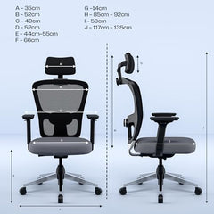 Green Soul Jupiter Superb | Ergonomic Mesh Office Chair for Work | 3 Year Warranty | Multi-Lock Synchro Tilt Recline Mechanism | 2D Armrest | Adjustable Lumbar | High Back | Black