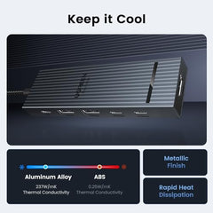 UGREEN USB C Hub with 4K@60Hz HDMI, 10Gbps Type A & C Data, 100W PD Ports | Aluminium Revodok Pro 6 in 1 Type C Adapter for PC Tablet Phone Compatible with MacBook Air, iPad, iPhone 18/17/16/15, etc