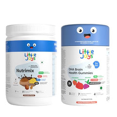 Little Joys DHA Kit (4-6 Years) | With NutriMix (350g) & DHA Gummies (30 day pack) | Omega 3 DHA-Packed Kit for Better Focus & Memory