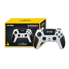 Ant Esports SUPRENOVA RGB 3-Mode Wireless Gaming Controller,1000Hz HallSense Precision Joysticks,BT,2.4GHz & Wired,Macros,Touchpad,Fast Type-C Charging, PS4, Mobile, Android TV, PC & Console Gaming