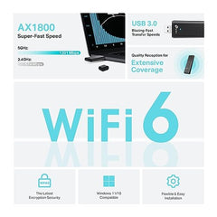 TP-Link Archer TX10UB Nano AX900 Wi-Fi 6 Bluetooth 5.3 USB Adapter, 900 Mbps Dual Band USB 2.0, Omni Directional Antenna, Supports Windows 11/10