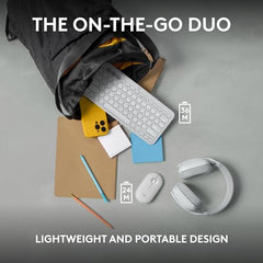 Logitech Pebble 2 Combo, Wireless Keyboard and Mouse, Quiet and Portable, Customisable, Logi Bolt, Bluetooth, Easy-Switch for Windows, macOS, iPadOS, Chrome -