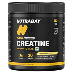 Nutrabay Pure Series Micronised Creatine Powder Monohydrate, Pre/Post Workout Bodybuilding, Crossfit Supplement, 250 g (Unflavoured)