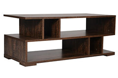 DeckUp Siena Engineered Wood Coffee Table (Dark Wenge, Matte Finish)