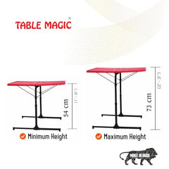 TABLE MAGIC 2.0 Double-Top Multipurpose Laptop Table Mat Finish| Height Adjustable, Foldable, Portable | Work-from-Home Lap Desk (Midnight Black)