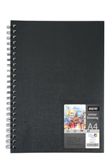 Brustro Artists Sketch Book Wiro Bound, A5 Size (5.8x8.3 inches), Landscape, 116 Pages, 160 GSM (Acid Free) | Ideal for Sketching,Shading,Drawing with Pencil,Charcoal,Graphite
