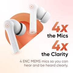 Mivi DuoPods B4 Ear Buds Wireless, 50H Playtime, ENC, 13mm, Bluetooth 5.1
