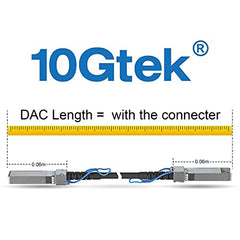 10Gtek 10G SFP+ to SFP+ DAC Cable, 2m(6.6 ft) Passive Direct Attach Copper Twinax Cable for Cisco SFP-H10GB-CU2M, Ubiquiti UniFi UC-DAC-SFP+, Meraki, Fortinet, D-Link and More
