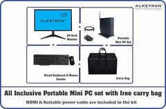 ALKETRON All-in-One Desktop PC- 20-Inch Display, 16GB RAM, 512GB SSD, Intel Processor, UHD 4K Graphics, WiFi 6, BT 5.2, Windows11 + MS Office(Lifetime), 1+3 Year Warranty(Standard+ Edition 2026 Model)