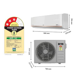 IFB 2025 Model Gold Pro Series 1.5 Ton 3 Star Split AC with Hybrid Technology, Works upto 55Â°C, 4-Way Swing, Higher Cooling Capacity, Self-Clean & AI - White (CI183GN22RGN1, Copper Condenser)