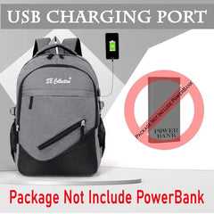 S.B. Collection Bags Unisex Usb Waterresistance Office/Business/College Daily Use Helping hand Backpack 32L Laptop Backpack (Grey Pro Plus)