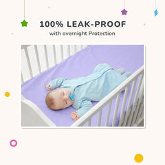 R for Rabbit Waterproof Quick Dry Sheet for Baby | Anti-Piling Fleece Breatheable Fabric Extra Absorbent Instant Dry Baby Bed/Cot Protector Mat (Size-S,Green-Grey,Pack of 2 Combo)