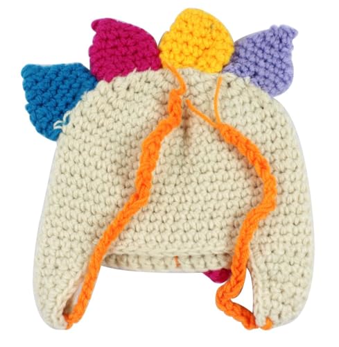 MOMISY Turkey Crown Big Eyes Cartoon Cap Newborn Baby Photography Shoot Props Costumes - 0 To 6 Months (Beige)