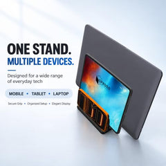SPROSO QuadNest 4-Slot Vertical Laptop Stand, Black, Pack of 2