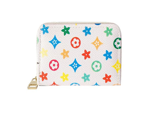 SYGA Card Bag Multi-Card Business Card Bag Zipper Coin Purse Card Holder Supports(Star-White-Style-9)