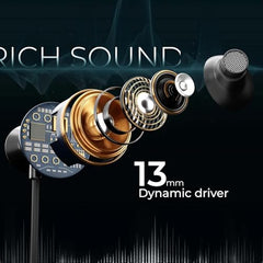 JGD Boom J4 Bluetooth Earphones with 13mm Drivers, Rich Music Experience, 20 Hours Playtime, Type C Fast Charging, Neckband Earphones with Magnetic earpiece,Voice Assistant and Mic (Blue)
