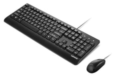 Lenovo 110 Keyboard & Mouse Wired Combo| Waterproof Exoskeleton | Splash Proof Keys| 1600 DPI Full Size Mouse | Non-Slip Scroll Wheel| One-touch Co-pilot key| Adjustable Keyboard Stand | 3 Yr Warranty
